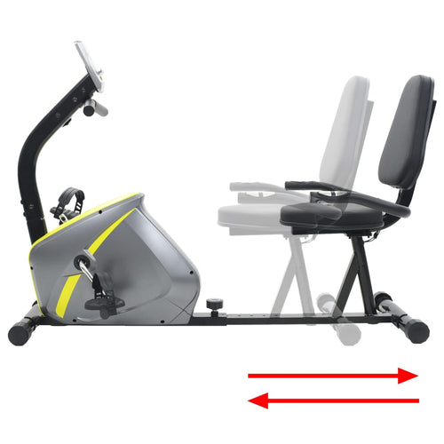 Liggande motionscykel magnetisk drift och pulsmätning