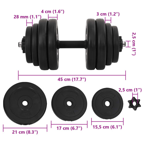 Hantlar 2x15 kg