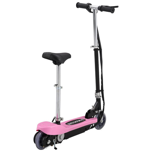 Elektrisk sparkcykel med sadel 120 W rosa