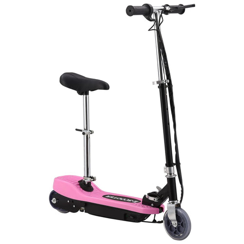 Elektrisk sparkcykel med sadel 120 W rosa