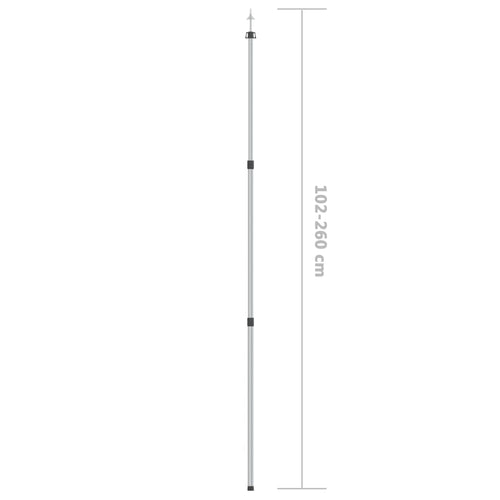 Teleskopiska presenningsstänger 102-260 cm 2 st