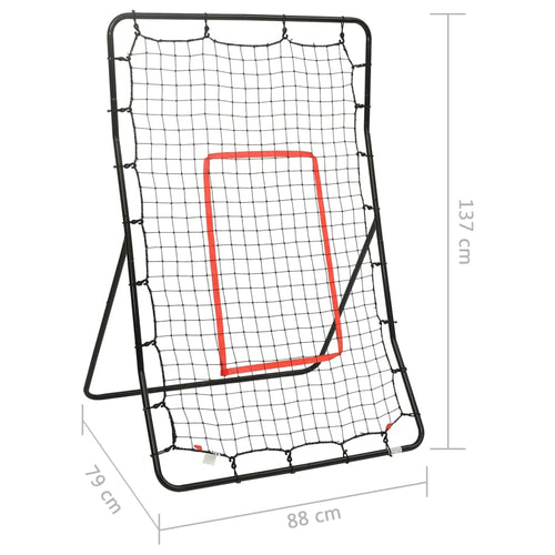 Softbollrebounder 88x79x137 cm stål