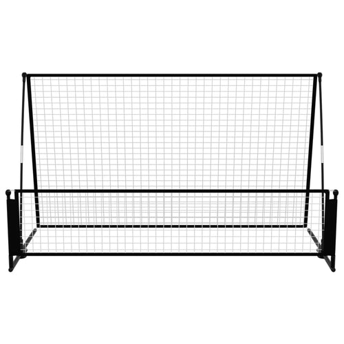 2-i-1 returnät/fotbollsmål 202x104x120 cm stål