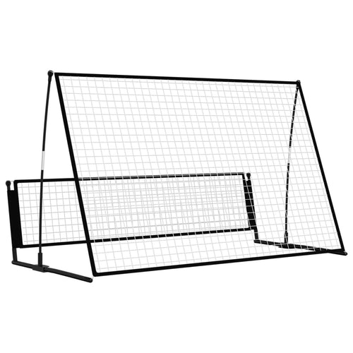 2-i-1 returnät/fotbollsmål 202x104x120 cm stål