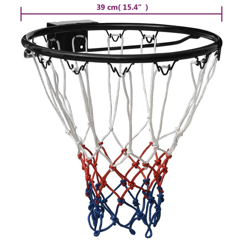 Basketring svart 39 cm stål
