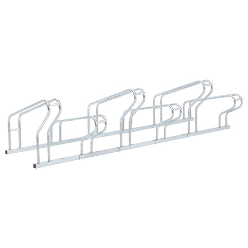 Cykelställ för 6 cyklar fristående galvaniserat stål