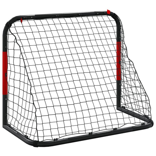 Fotbollsmål med nät röd och svart 90x48x71 cm stål