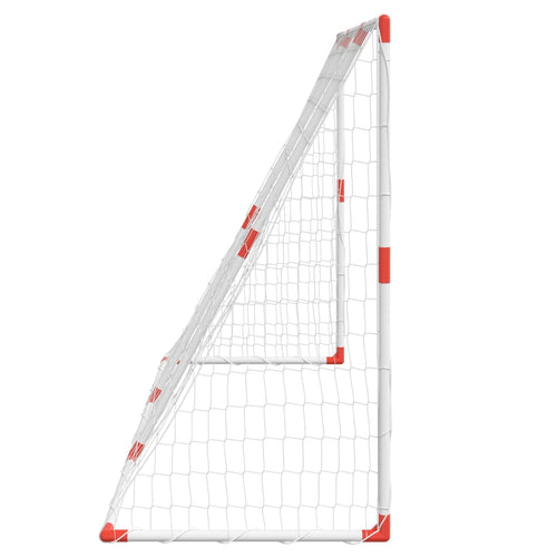 Barnfotbollsmål med bollar 2-i-1 vit 184x64x124 cm