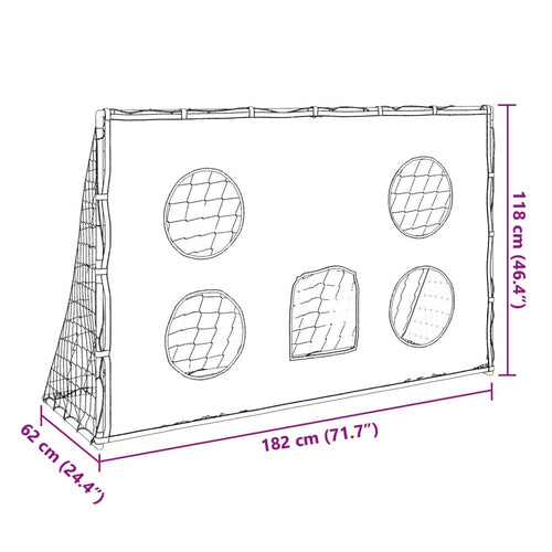 Barnfotbollsmål med målduk och boll 182x62x118 cm