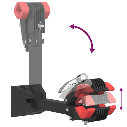 Cykelmonteringsställ väggmonterat vikbart röd och svart stål