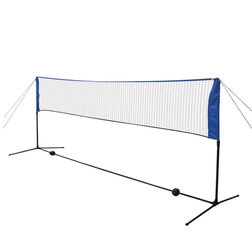 Badmintonnät med fjäderbollar 300x155 cm