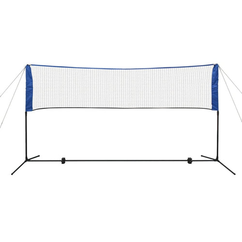 Badmintonnät med fjäderbollar 300x155 cm