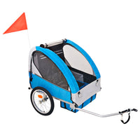 Cykelvagn grå och blå 30 kg