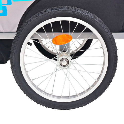 Cykelvagn grå och blå 30 kg