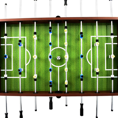 Fotbollsbord stål 60 kg 140x74,5x87,5 cm brun