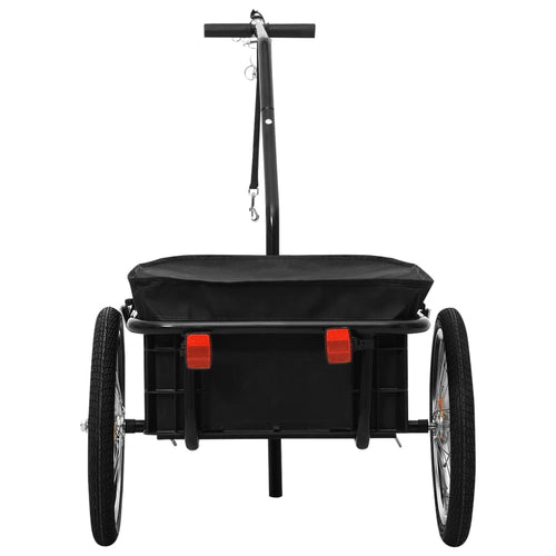 Cykelvagn/handkärra 155x60x83 cm stål svart