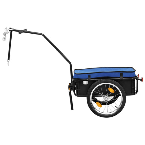 Cykelvagn/handkärra 155x60x83 cm stål blå