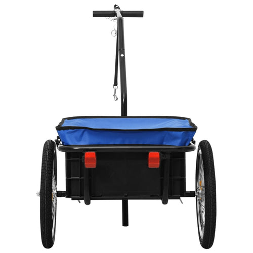 Cykelvagn/handkärra 155x60x83 cm stål blå