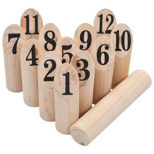 Nummerkubb set trä