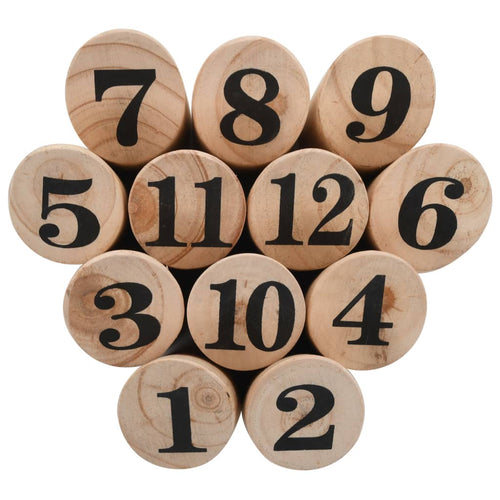 Nummerkubb set trä