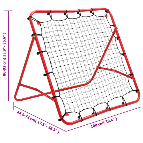 Justerbart fotbollsmål Kickback Rebounder 100 x 100 cm