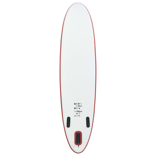 SUP surfingbräda uppblåsbar röd och vit