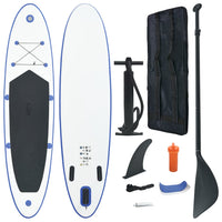 SUP surfingbräda uppblåsbar blå och vit