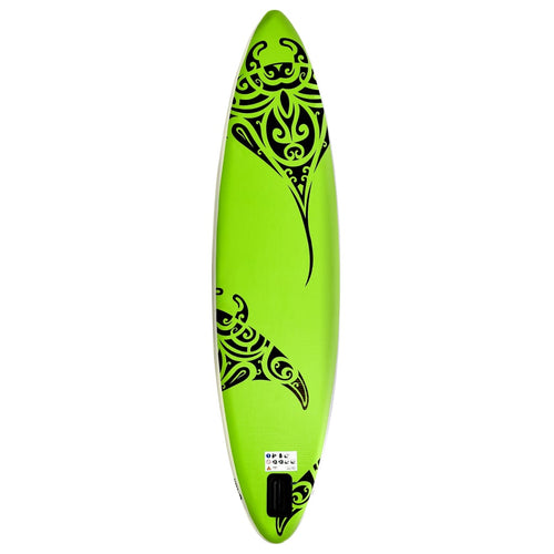 SUP-bräda uppblåsbar 305x76x15 cm grön