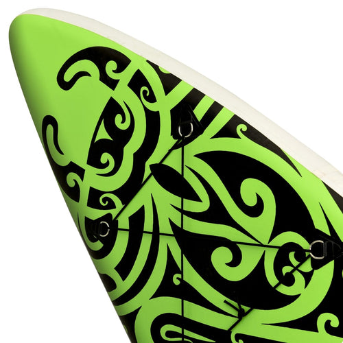 SUP-bräda uppblåsbar 305x76x15 cm grön