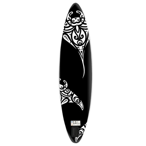 SUP-bräda uppblåsbar 305x76x15 cm svart