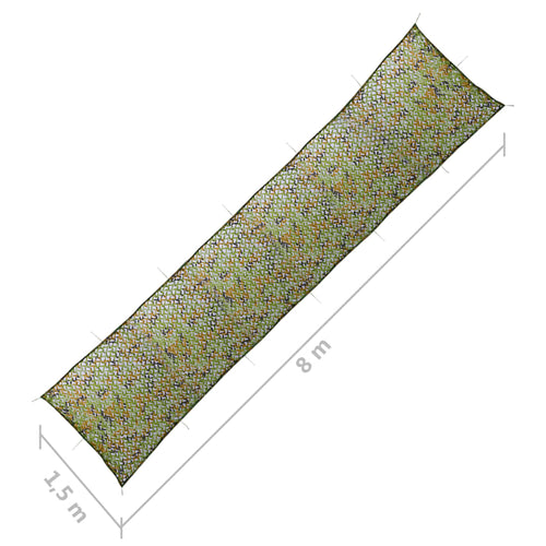 Kamouflagenät med förvaringsväska 1,5x8 m grön