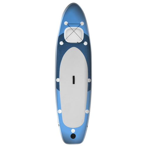 Upplåsbar SUP-bräda set blå 300x76x10 cm