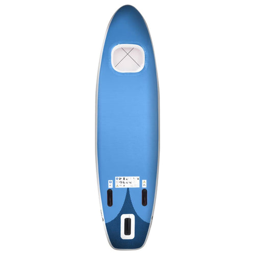 Upplåsbar SUP-bräda set blå 300x76x10 cm