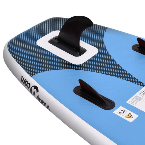 Upplåsbar SUP-bräda set blå 300x76x10 cm