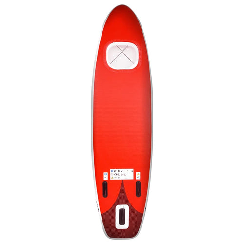 Upplåsbar SUP-bräda set röd 300x76x10 cm