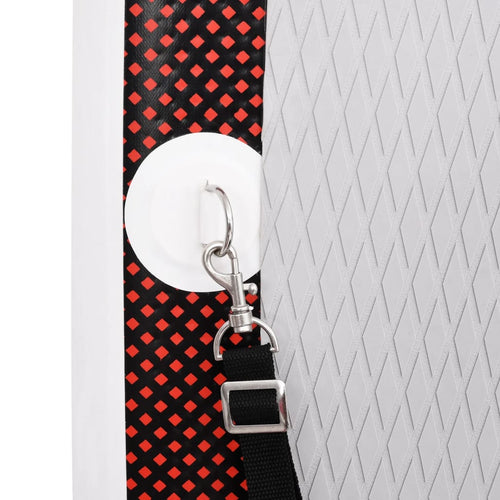 Upplåsbar SUP-bräda set röd 300x76x10 cm