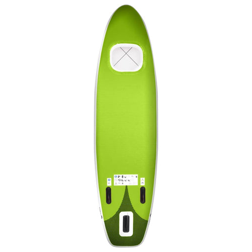 Upplåsbar SUP-bräda set grön 300x76x10 cm