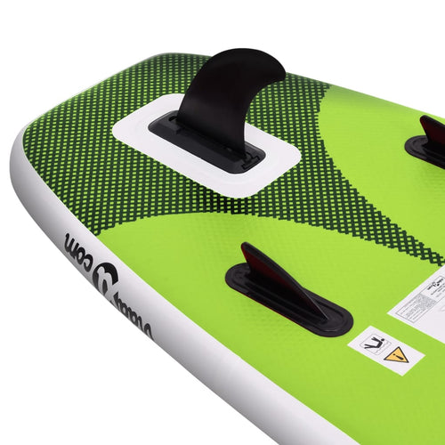 Upplåsbar SUP-bräda set grön 300x76x10 cm