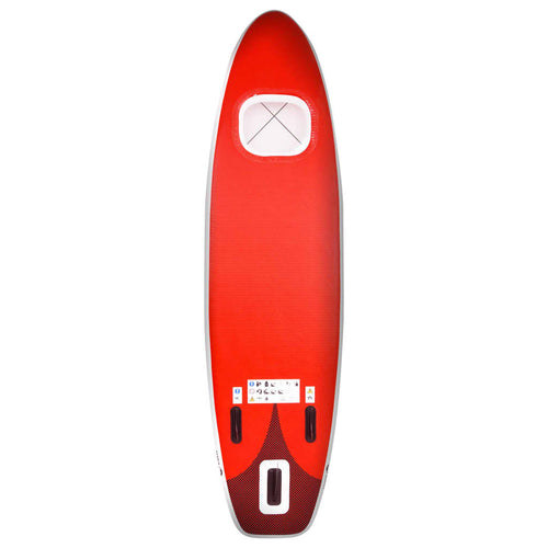 Upplåsbar SUP-bräda set röd 330x76x10 cm