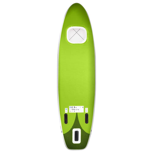 Upplåsbar SUP-bräda set grön 330x76x10 cm