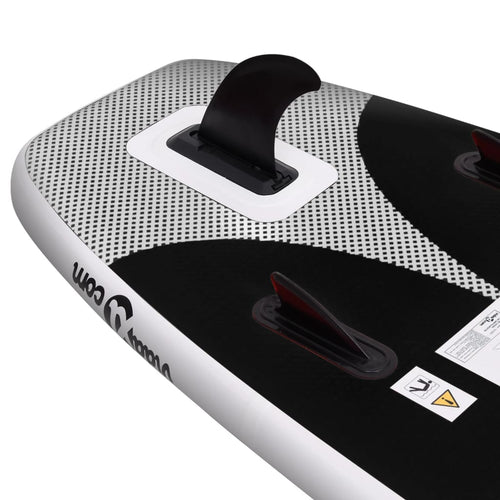 Upplåsbar SUP-bräda set svart 330x76x10 cm
