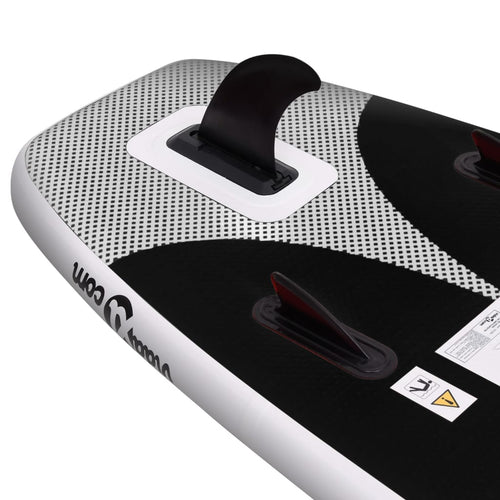 Upplåsbar SUP-bräda set svart 360x81x10 cm