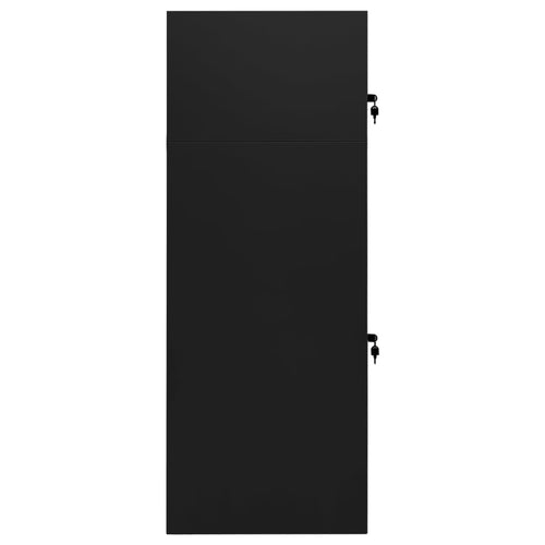 Sadelskåp svart 53x53x140 cm stål