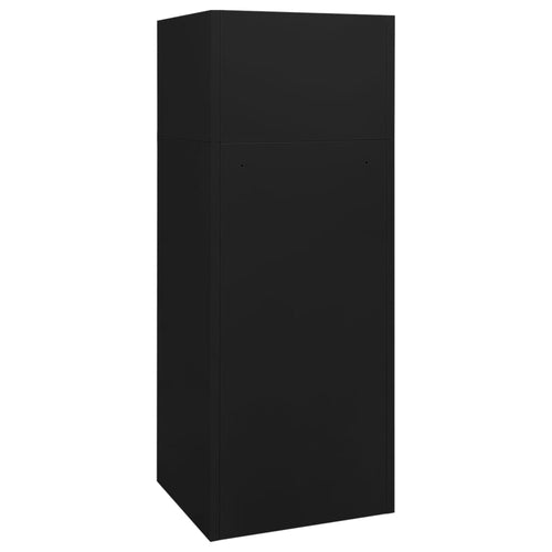 Sadelskåp svart 53x53x140 cm stål