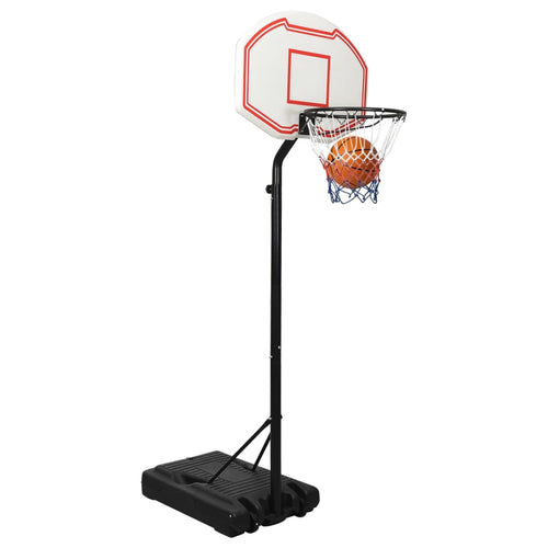 Basketkorg med stativ vit 237-307 cm polyeten