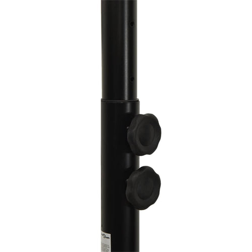 Basketkorg med stativ svart 216-250 cm polyeten