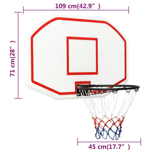 Korgplatta vit 109x71x3 cm polyeten