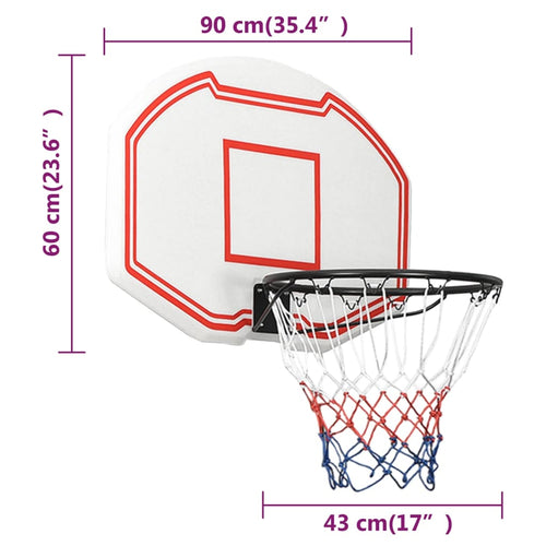 Korgplatta vit 90x60x2 cm polyeten
