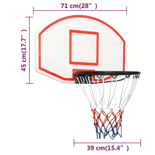 Korgplatta vit 71x45x2 cm polyeten