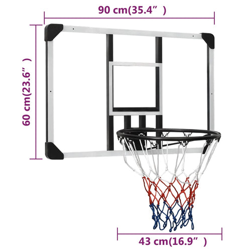 Basketkorg transparent 90x60x2,5 cm polykarbonat